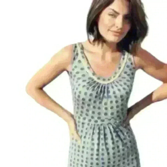 Boden Jersey Polka Dots Driftwood Sienna Dress Size 4R - Picture 2 of 11